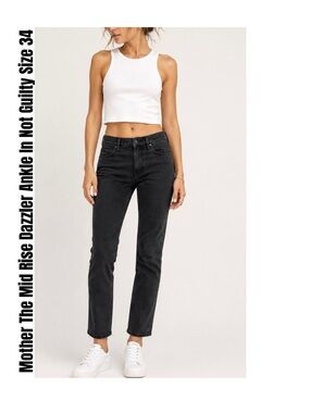 Mother The Mid Rise Dazzler Ankle In Not Guilty Size 34